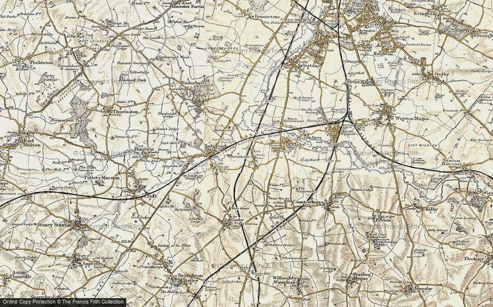 Old Map of Whetstone, 1901-1903 in 1901-1903