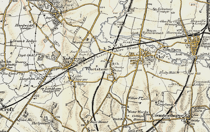 Old map of Whetstone in 1901-1903