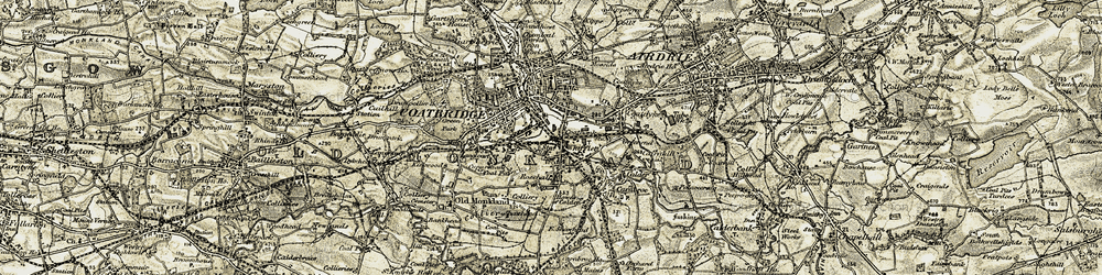 Old map of Whifflet in 1904-1905