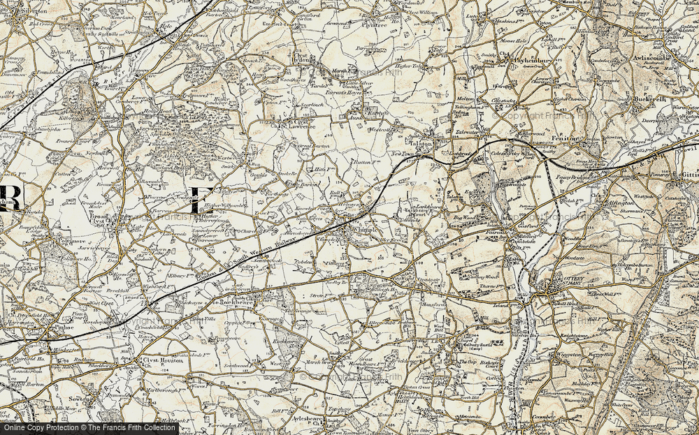 Old Map of Whimple, 1898-1900 in 1898-1900