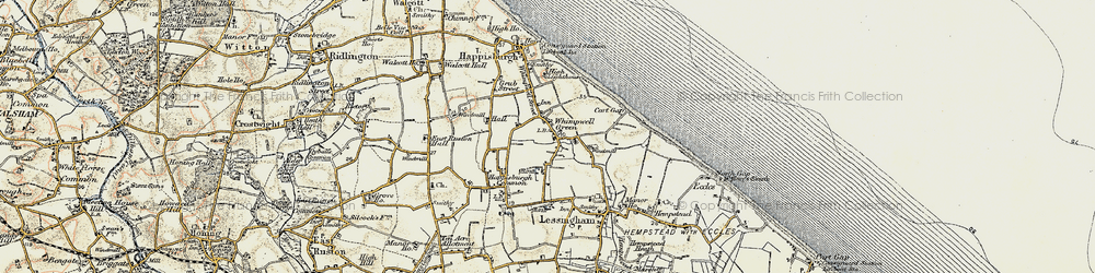 Old map of Whimpwell Green in 1901-1902