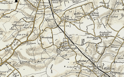Old map of Whinburgh in 1901-1902