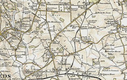 Old map of Whinmoor in 1903-1904