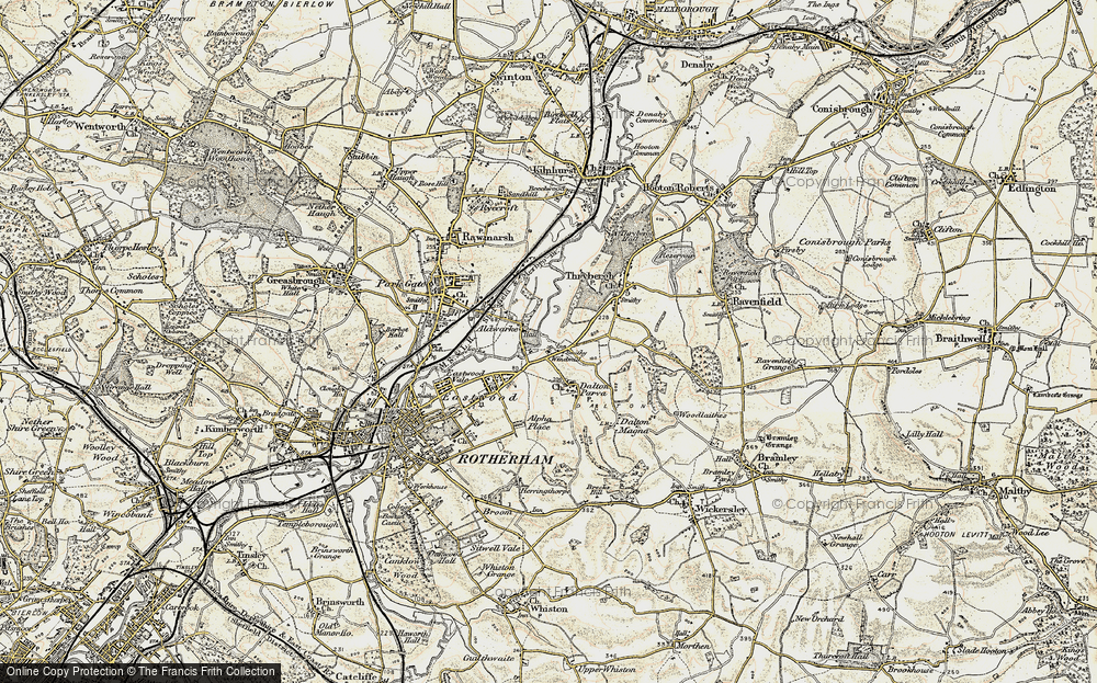 Old Map of Whinney Hill, 1903 in 1903