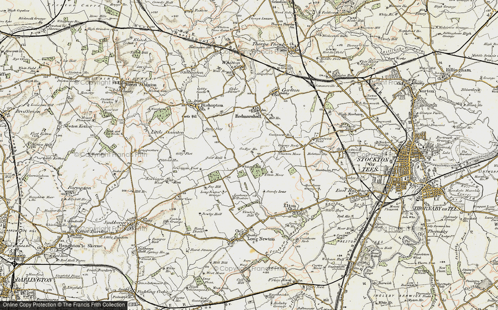 Old Map of Whinny Hill, 1903-1904 in 1903-1904