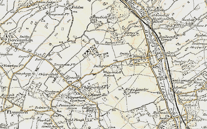 Old map of Whippendell Bottom in 1897-1898