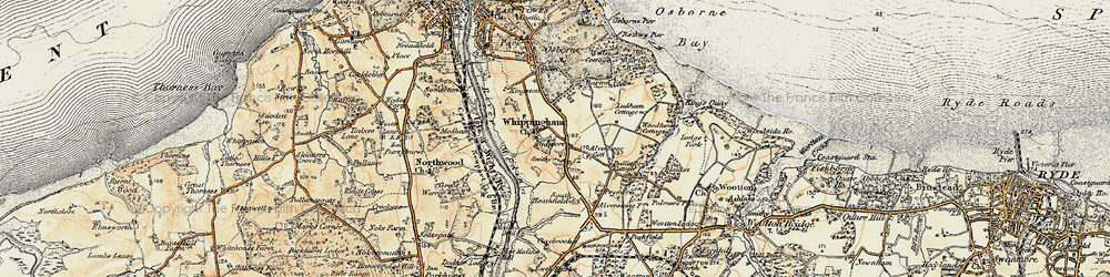 Old map of Osborne House in 1899