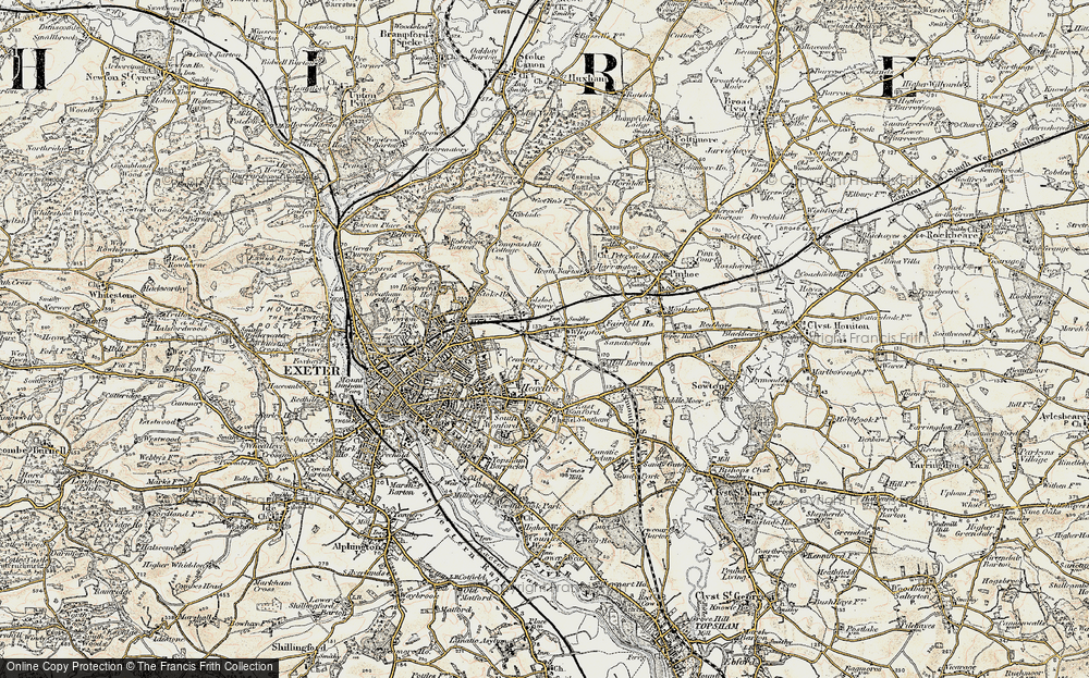 Old Map of Whipton, 1899 in 1899