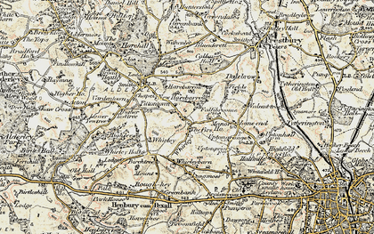 Old map of Yewtree in 1902-1903