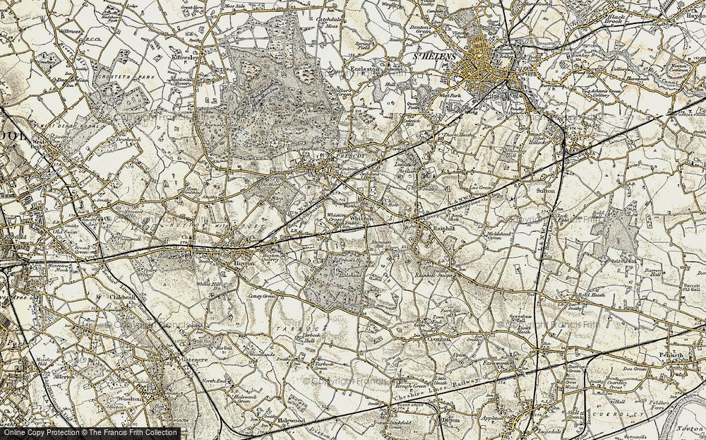 Old Map of Whiston, 1902-1903 in 1902-1903