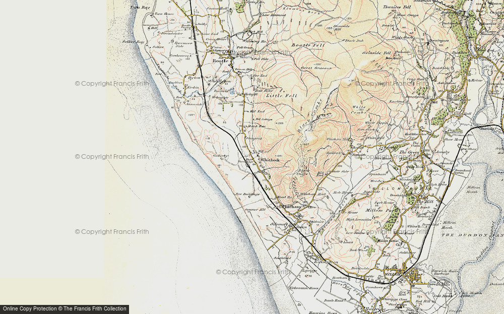 Old Map of Historic Map covering Black Combe in 1903-1904