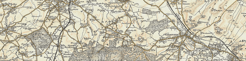 Old map of Whitbourne Moor in 1897-1899
