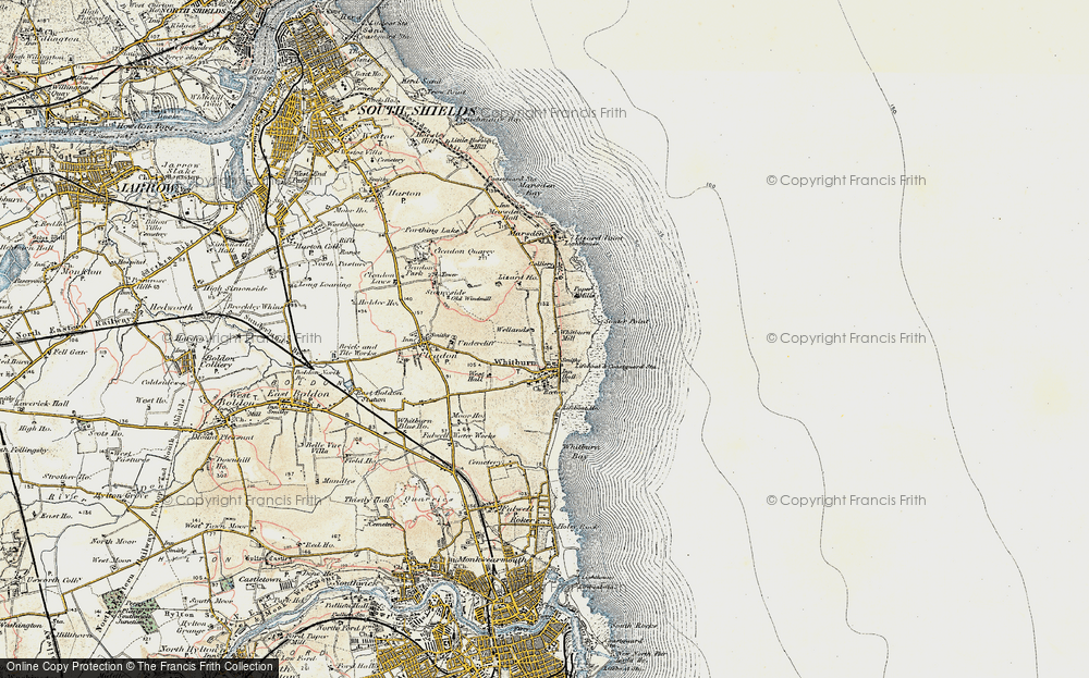 Old Map of Whitburn, 1901-1904 in 1901-1904