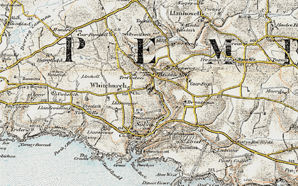 Old map of Whitchurch in 0-1912