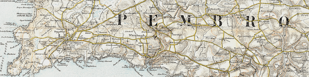 Old map of Whitchurch in 0-1912