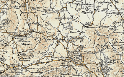 Old map of Whitchurch Canonicorum in 1898-1899