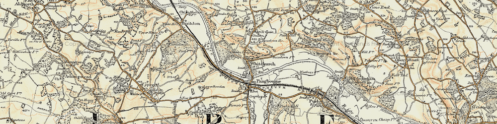 Old map of Whitchurch-on-Thames in 1897-1900