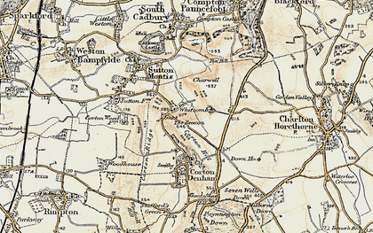 Old map of Whitcombe in 1899