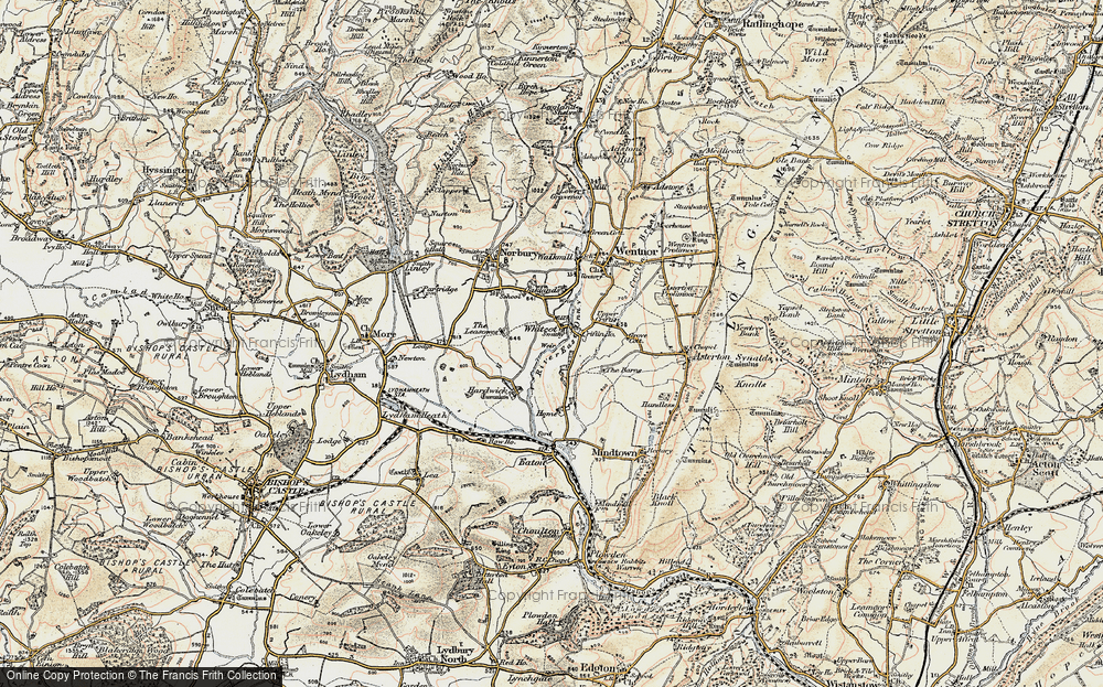 Old Map of Whitcot, 1902-1903 in 1902-1903