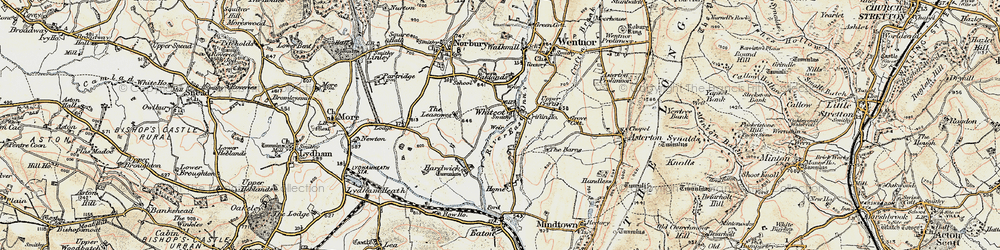 Old map of Whitcot in 1902-1903