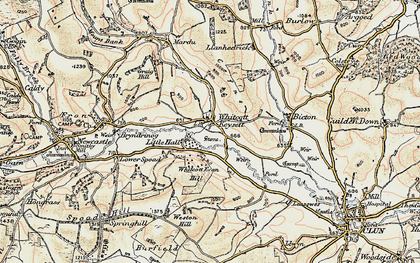 Old map of Whitcott Evan in 1901-1903