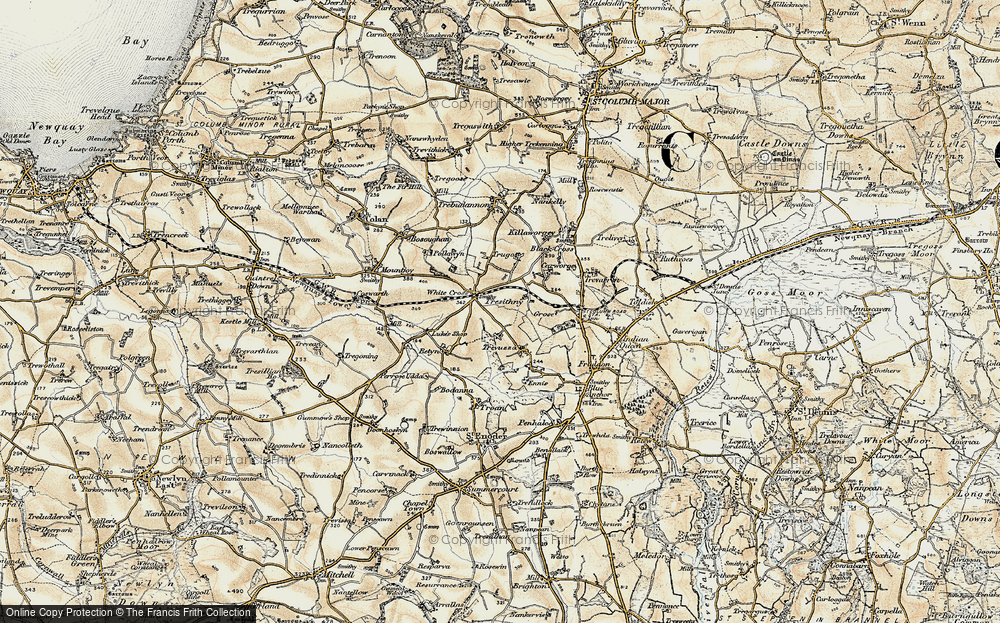 Old Map of White Cross, 1900 in 1900