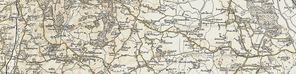 Old map of White End in 1899-1901