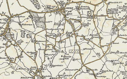 Old map of White Hill in 1897-1899