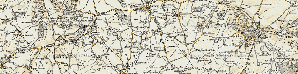 Old map of White Hill in 1897-1899
