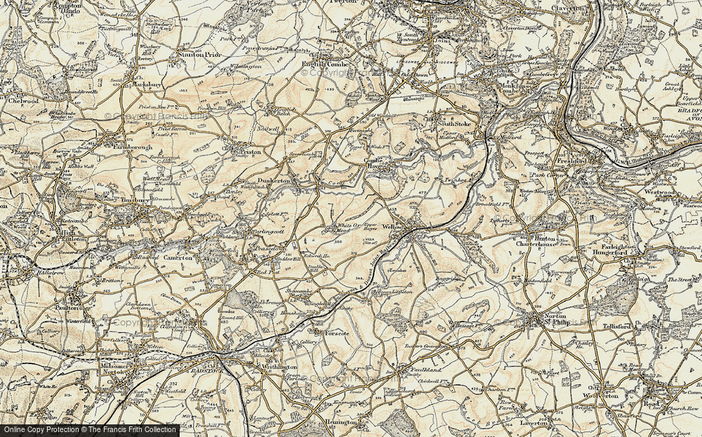 Old Map of White Ox Mead, 1898-1899 in 1898-1899