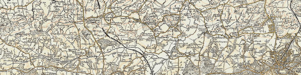 Old map of Bassetts in 1898