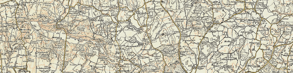 Old map of White's Green in 1897-1900