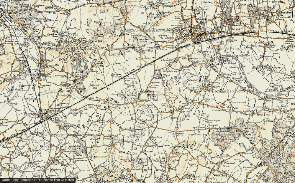 Old Map of White Waltham, 1897-1909 in 1897-1909
