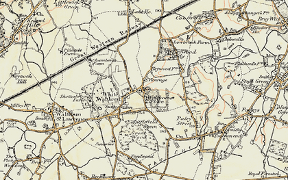 Old map of White Waltham in 1897-1909