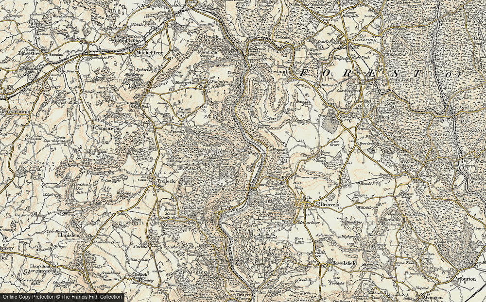 Old Map of Whitebrook, 1899-1900 in 1899-1900