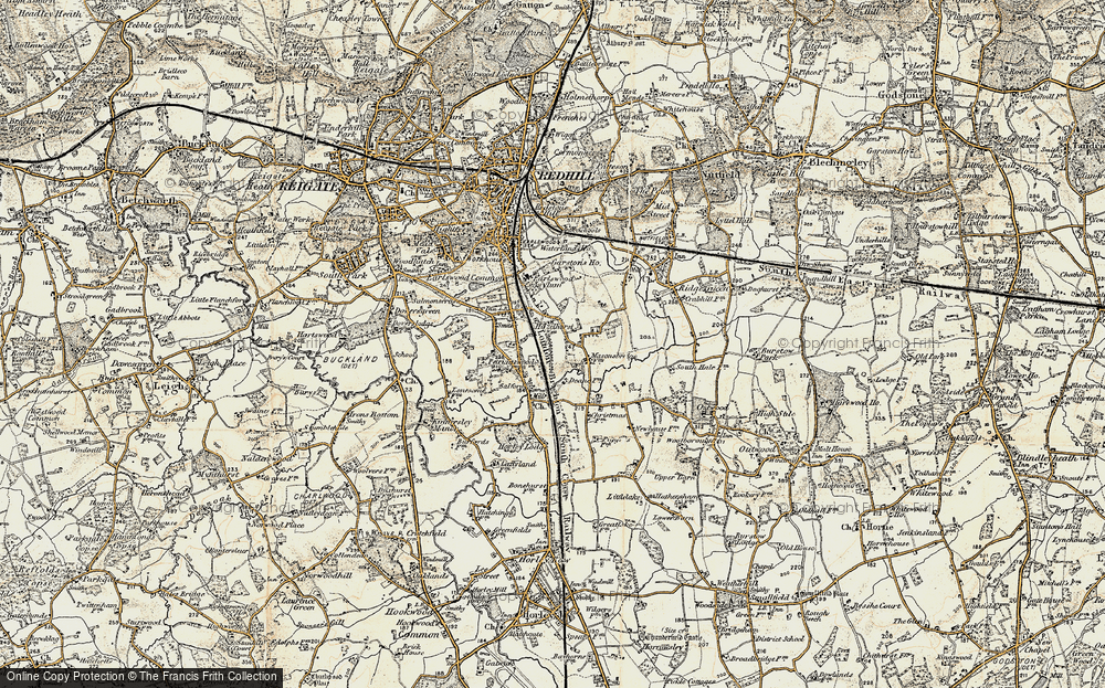 Old Map of Whitebushes, 1898-1909 in 1898-1909