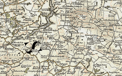 Old map of Barns Lane Bottom in 1903-1904
