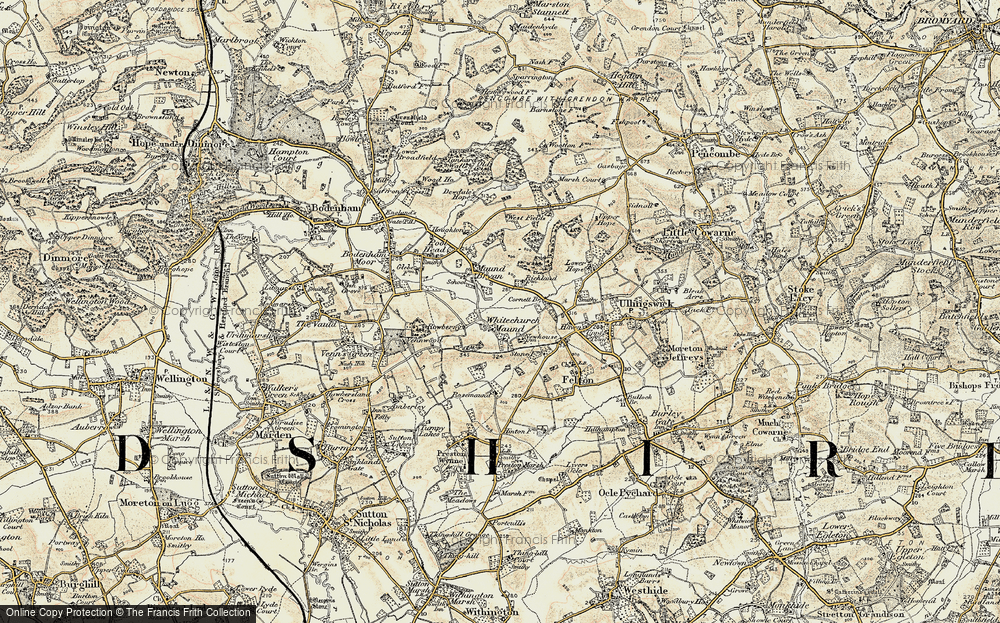 Old Map of Whitechurch Maund, 1899-1901 in 1899-1901