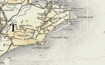 Old map of Whitecliff Bay in 1899