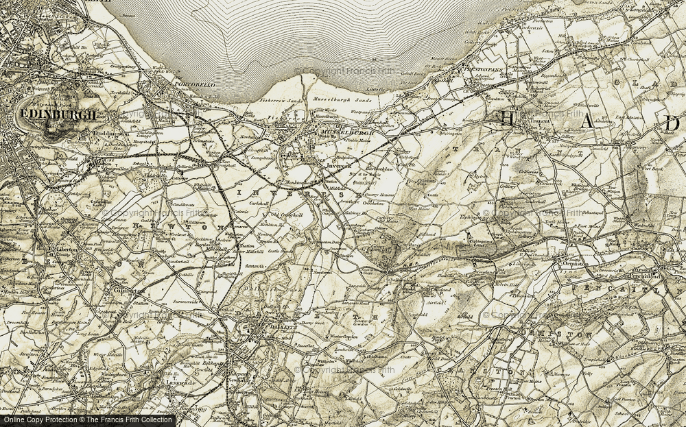 Old Map of Whitecraig, 1903-1904 in 1903-1904