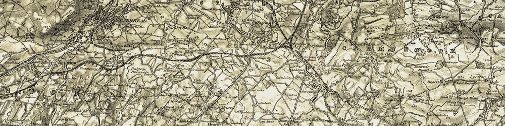 Old map of Whitecraigs in 1904-1905
