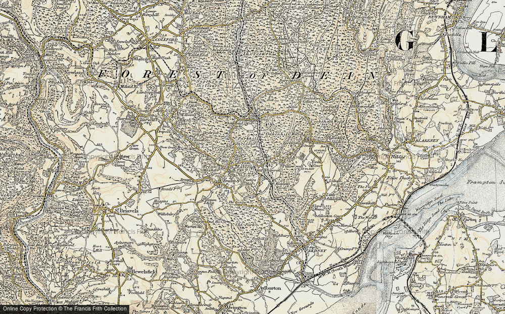 Old Map of Whitecroft, 1899-1900 in 1899-1900