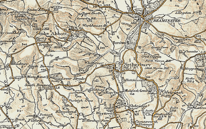 Old map of Whitecross in 1898-1899