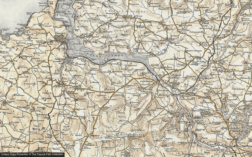 Old Map of Whitecross, 1900 in 1900