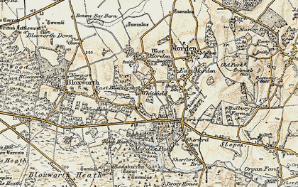 Old map of Whitefield in 1897-1909