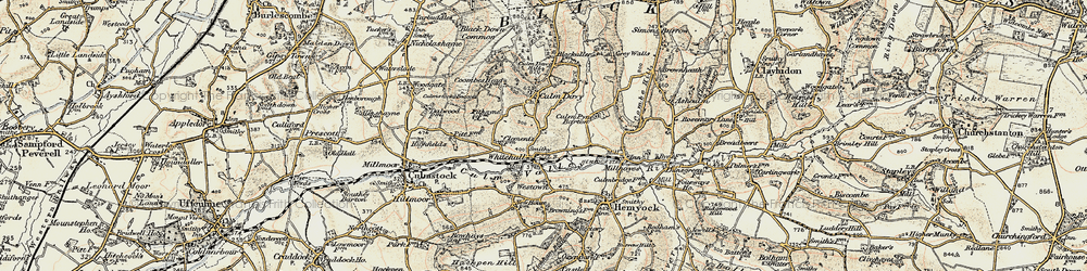 Old map of Whitehall in 1898-1900