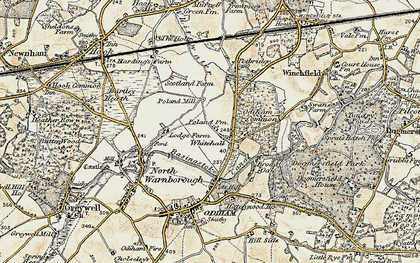 Old map of Whitehall in 1898-1909