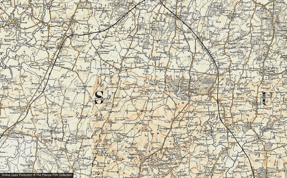 Old Map of Whitehall, 1898 in 1898