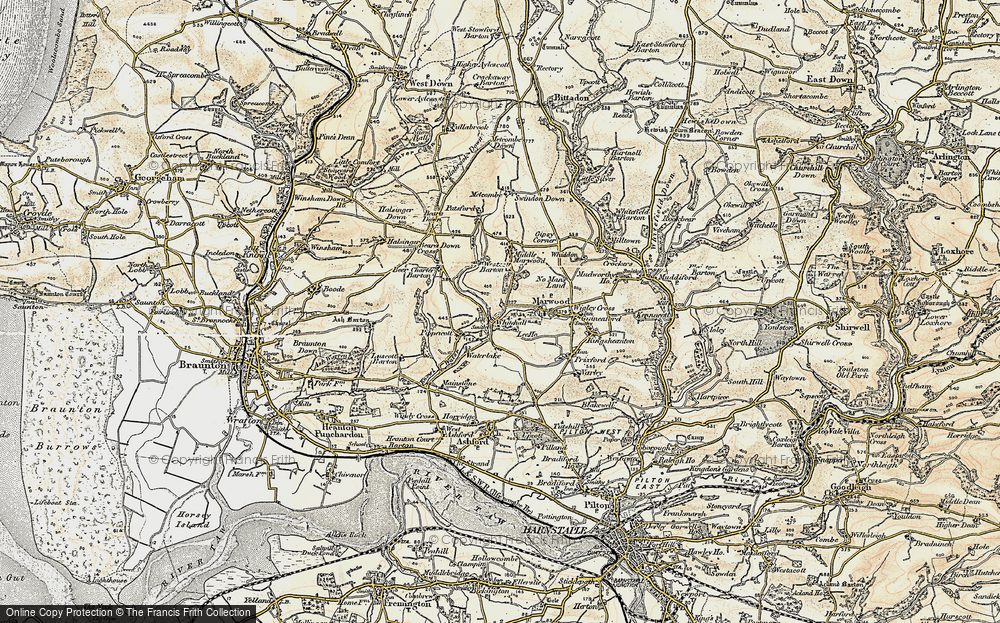 Old Map of Whitehall, 1900 in 1900