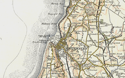 Old map of Whitehaven in 1901-1904